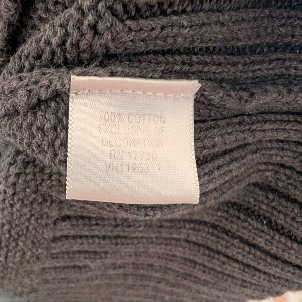 Converse One Star y2k Gray Cowl Neck‎ Sweater Womens Size L 100% Cotton - Picture 6 of 7
